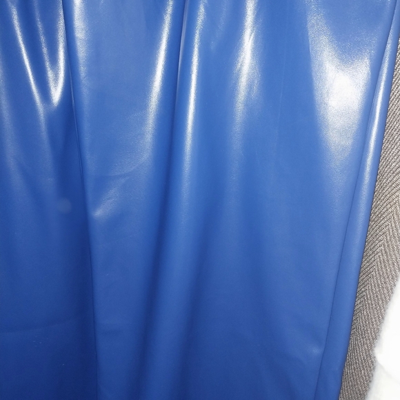 Blue faux leather cargo pants - Picture 4 of 5